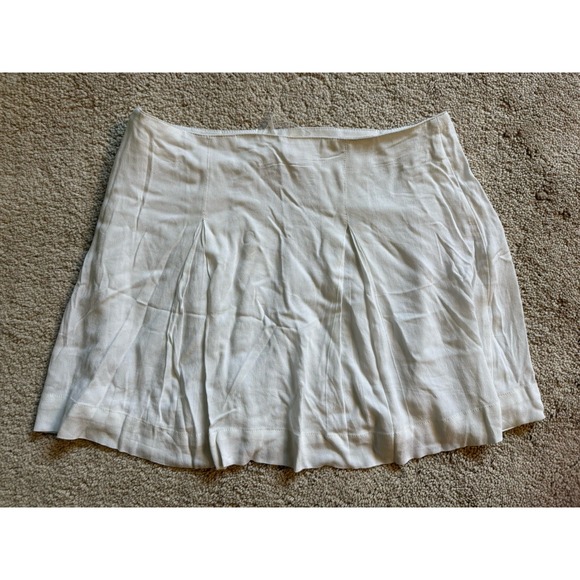 Free People Lovers Lane Pleated Mini Skirt‎ White Size 10 - Picture 4 of 5